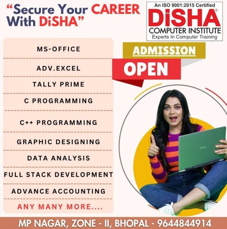 Disha Computer Disha Computer Institute - Maharana Pratap Nagar, Bhopal
