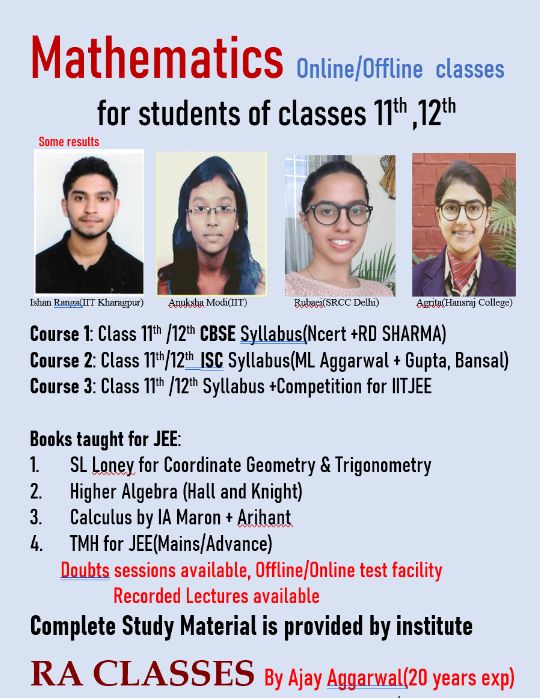 RA MATHEMATICS CLASSES image 1